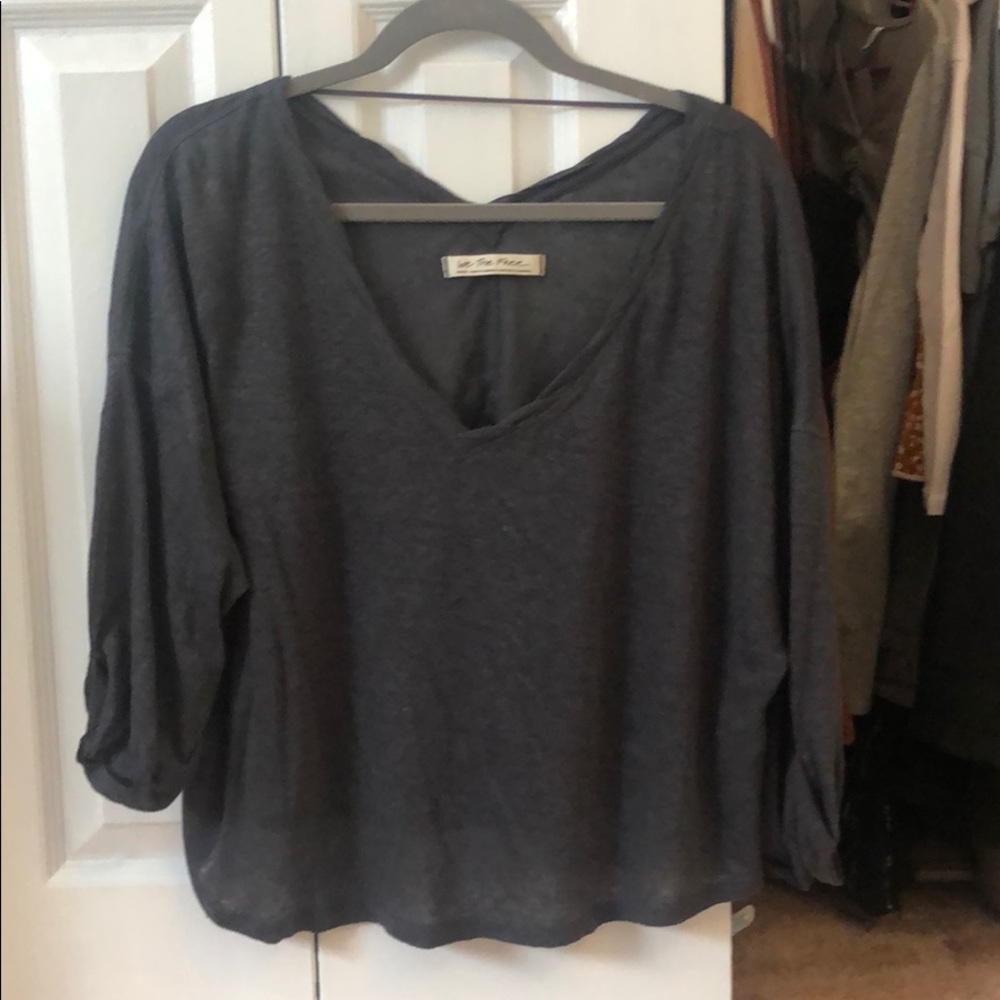 Free People quarter length sleeve top